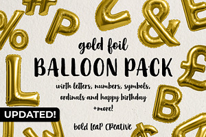 Gold Foil Balloon Pack