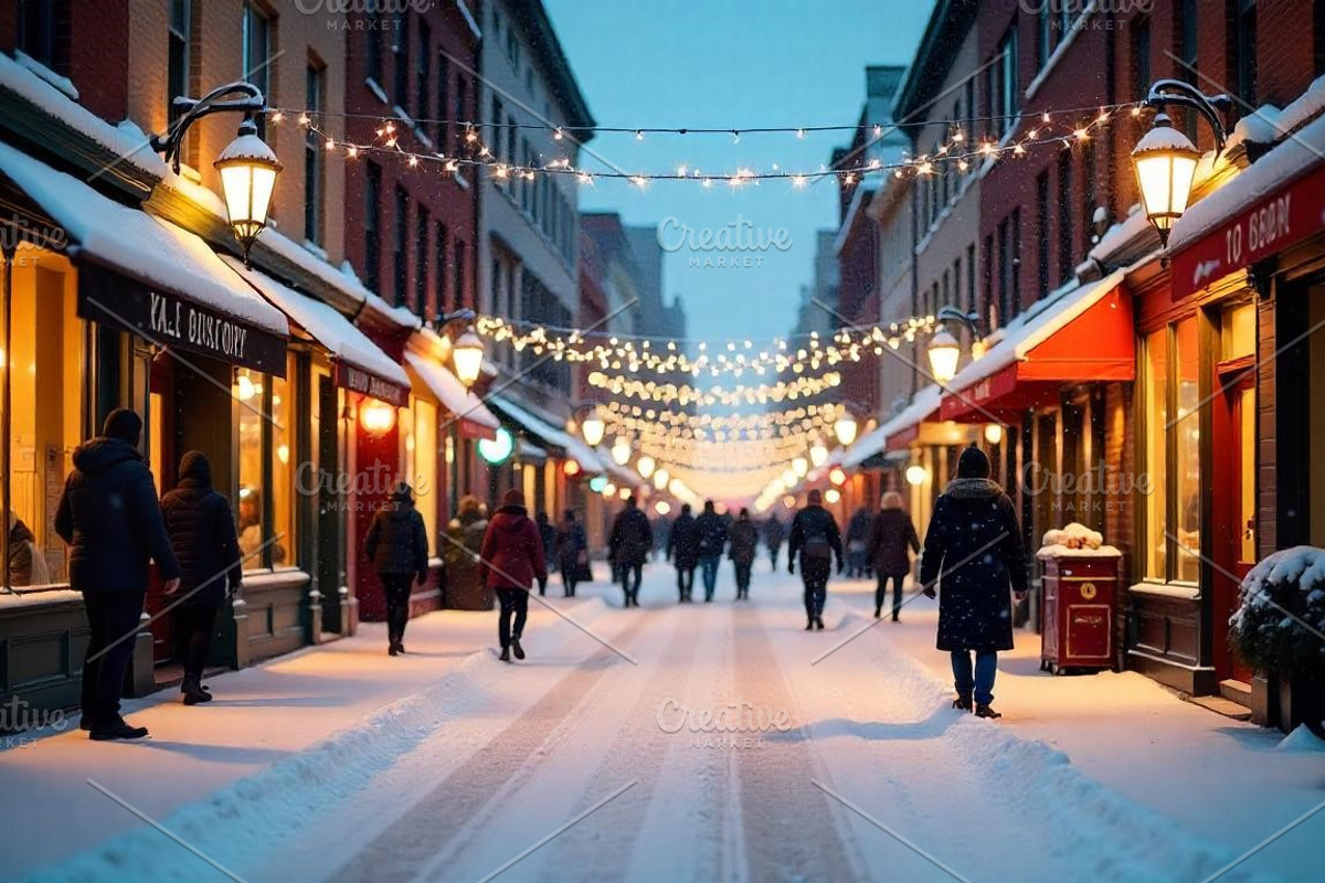 Winter Street Lights | Stock Photo, a Holiday Photo by Aura Canyon HQ (Photo 1 of 6)