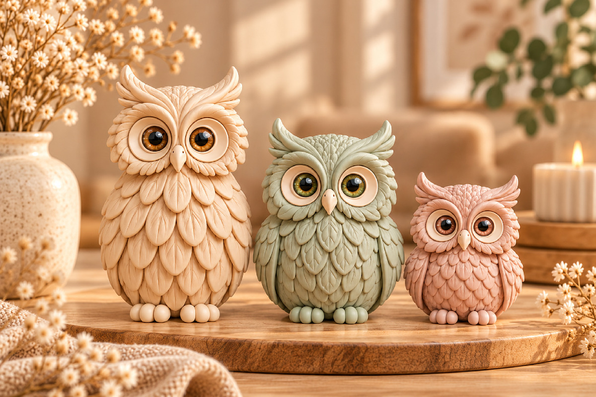 Woodland Bird Sculpture Owl STL, an Animal 3D Model by Layerology (Photo 1 of 3)