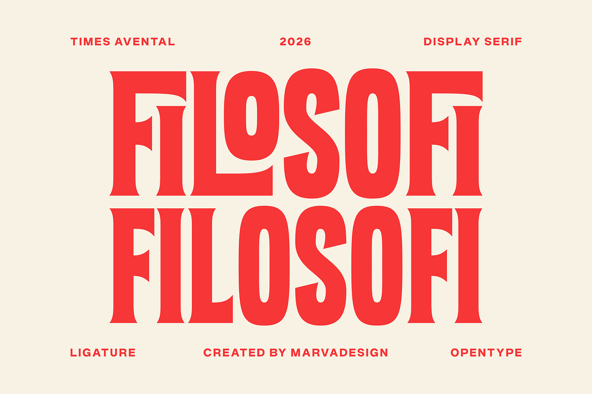 Times Avental Font, a Serif Font by Marvadesign (Photo 2 of 12)