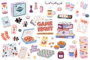 Cozy Game Night Party Clipart Bundle, an Object Graphic by Ruslana Lubenets (Thumbnail 1 of 17)