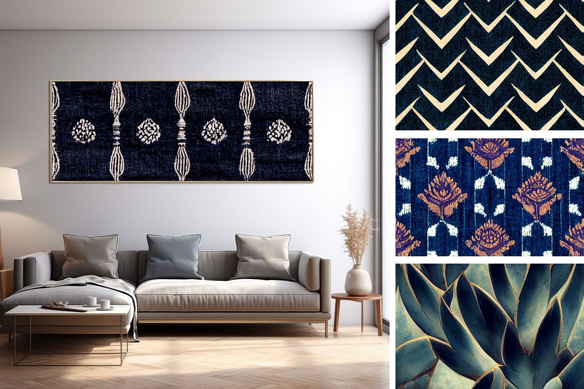 37 seamless blue modern pattern, a Pattern Graphic by ARTOZEN DIGITAL (Photo 7 of 15)