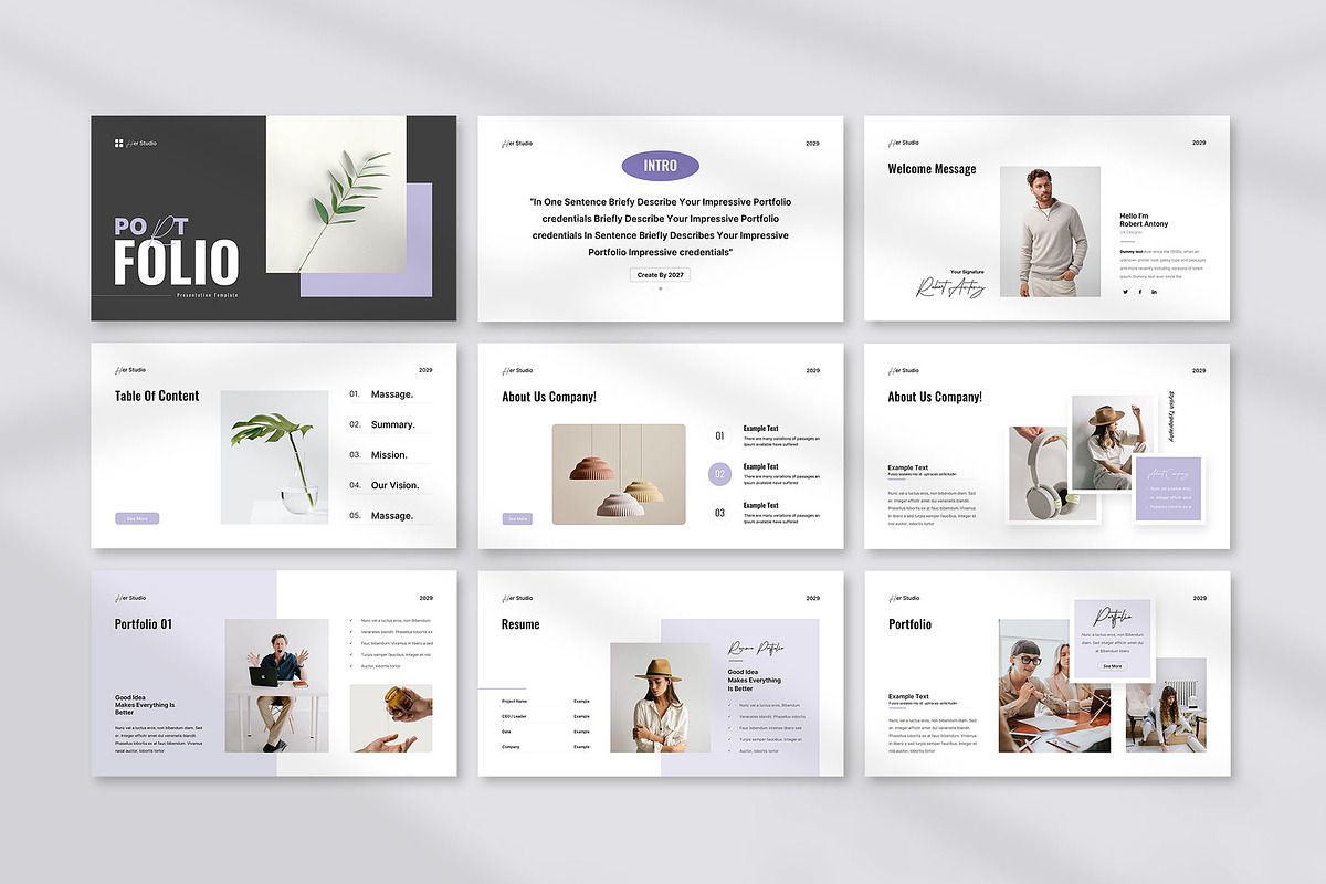 Portfolio Presentation Template, a Presentation Template by KreateTribe (Photo 5 of 5)