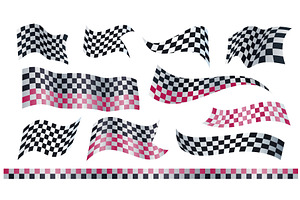 Racing Checkered Flags, a Sport Illustration by alexdndz