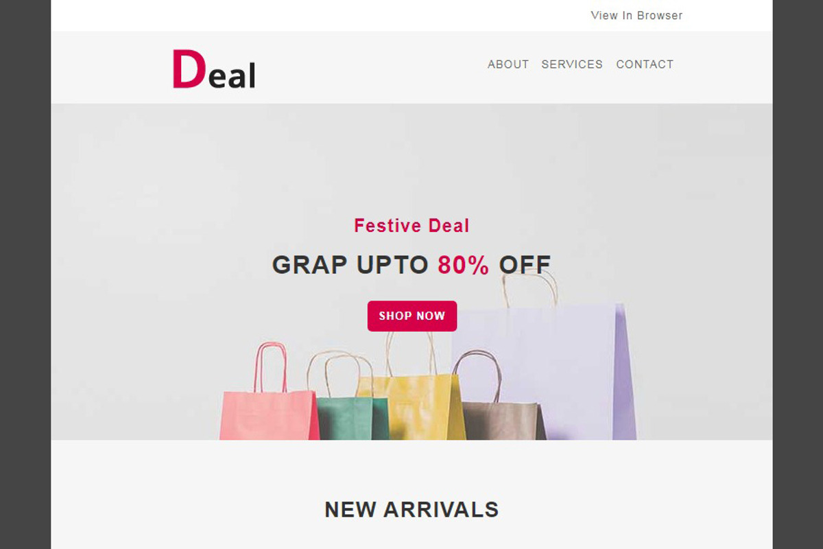 Deal - Responsive Email Template, an Email Template by evethemes (Photo 2 of 3)