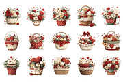 Valentine Heart Basket Clipart, an Illustration by DreamArtGraphic (Thumbnail 3 of 4)
