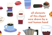 BOLD COFFEE: clipart, stickers, a Food Illustration by Elliko shop (Thumbnail 2 of 9)