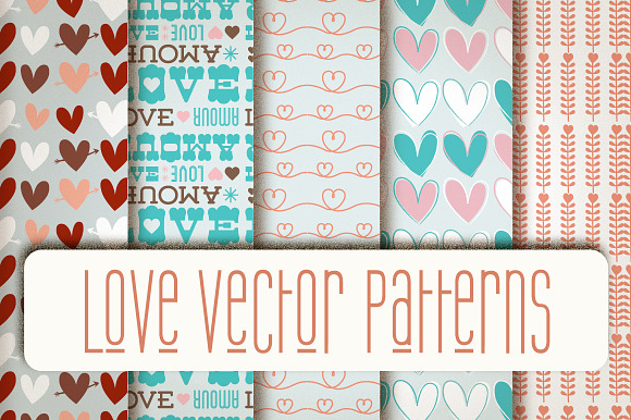 Love Vector Patterns preview 4