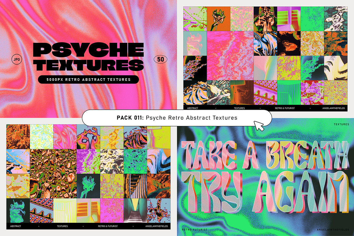 Retro Futurist Bundle 80% OFF, a Texture Graphic by angelainthefields (Photo 15 of 25)