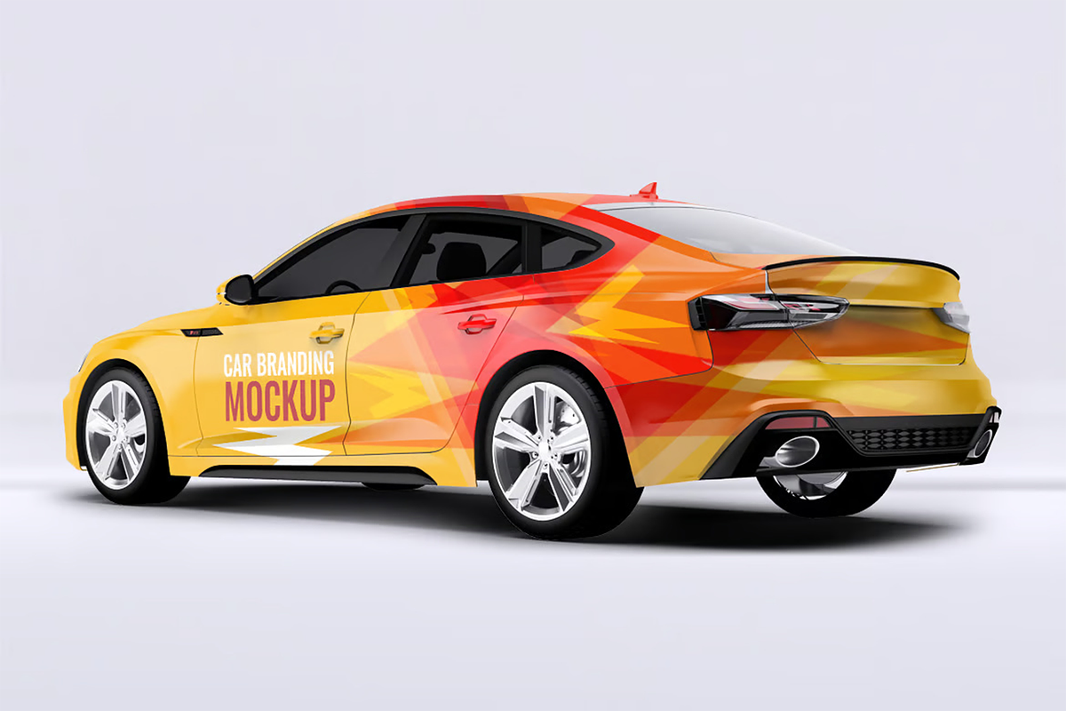 Audi RS5 Sportcar Mockup, an Advertising Mockup by Se٧enStudio (Photo 3 of 4)