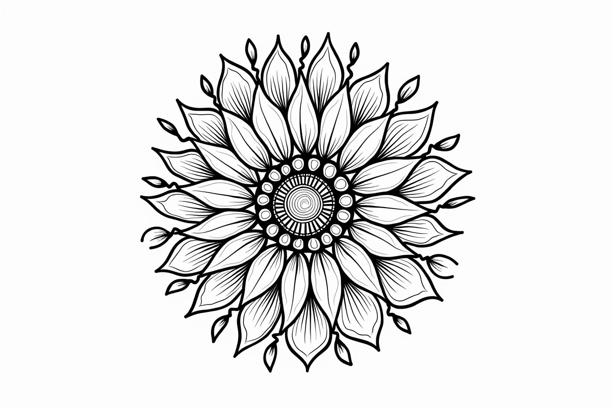 Intricate Mandala Coloring Set, an Illustration by hafijul (Photo 8 of 11)