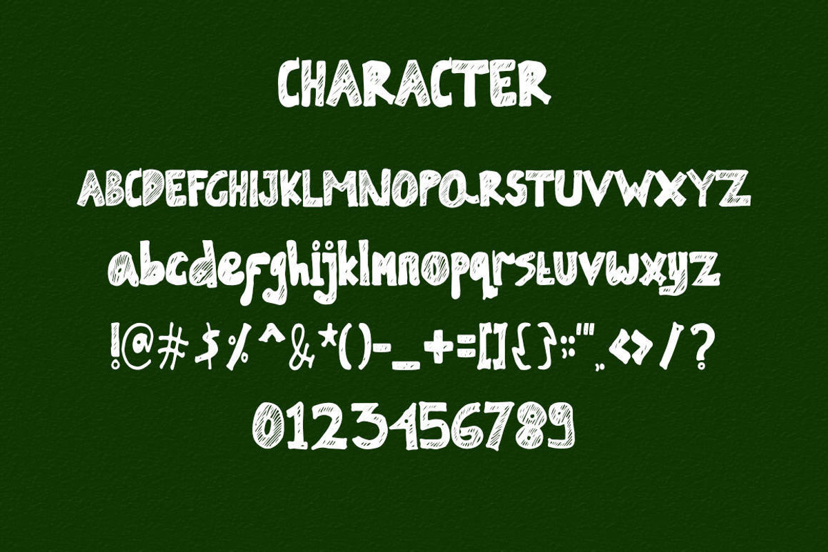 Pencila - Drawing Brush Font, a Font by Naistudio (Photo 7 of 7)