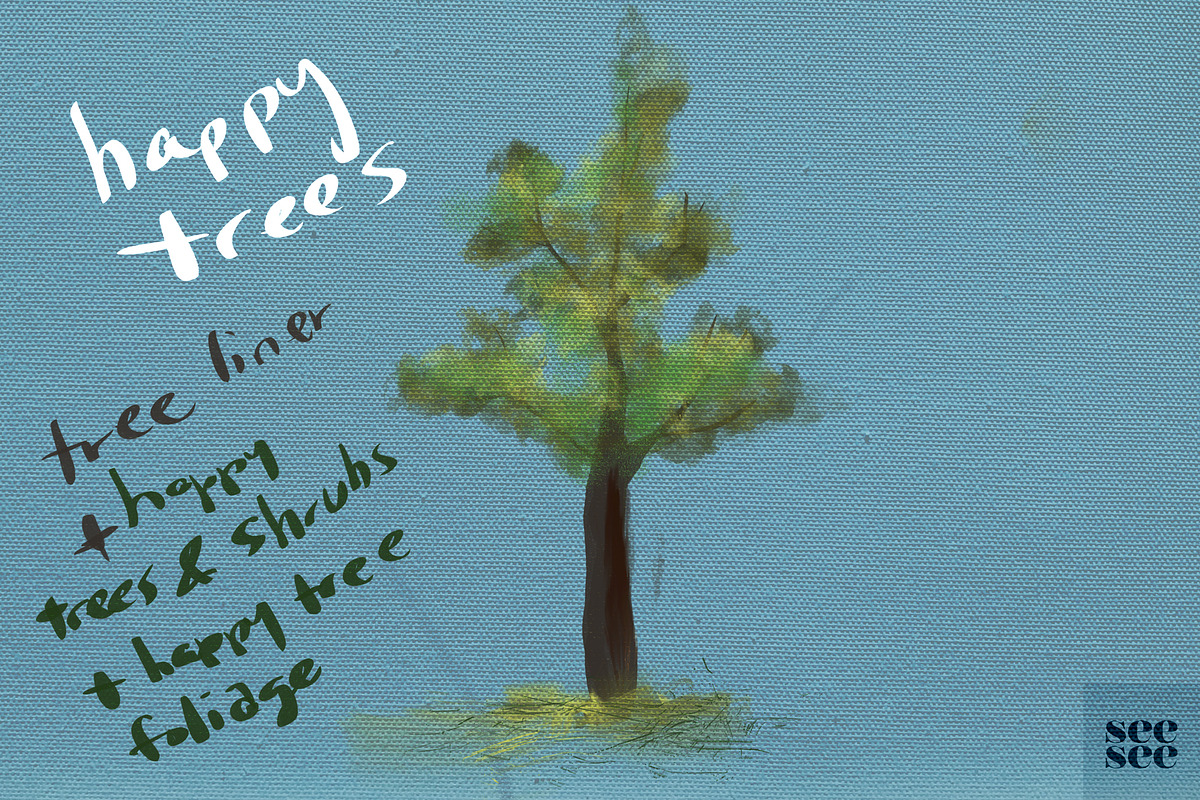 Bob Ross Inspired Procreate Brushes preview 7