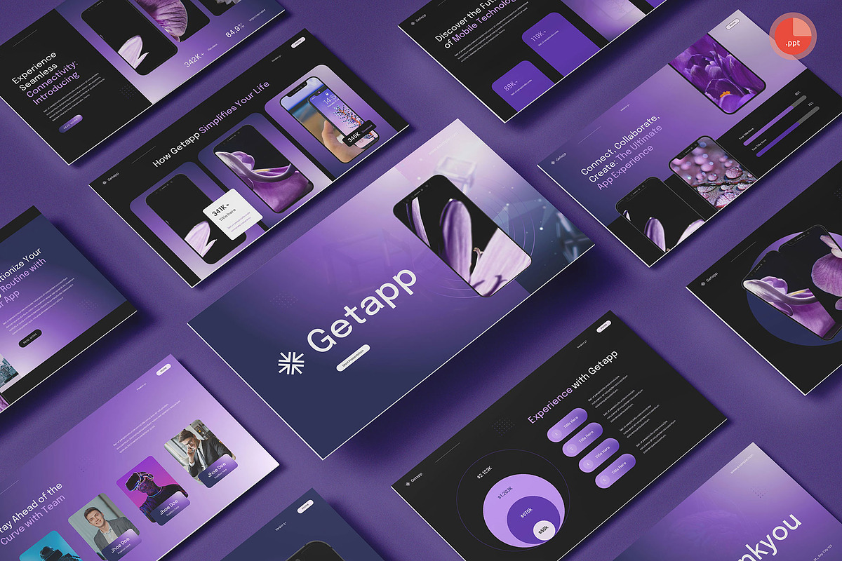 App Promo PowerPoint, a Presentation Template by Pixslides (Photo 1 of 7)