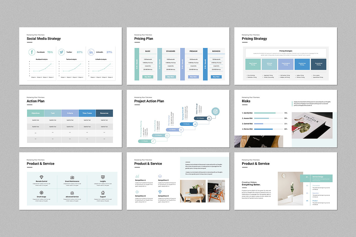 Marketing Plan PowerPoint Template, a Marketing Template by CreativeSlides (Photo 6 of 8)