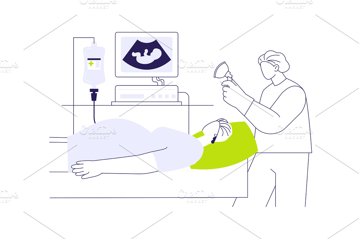 Prenatal surgery abstract concept, a Healthcare Illustration by Visual Generation