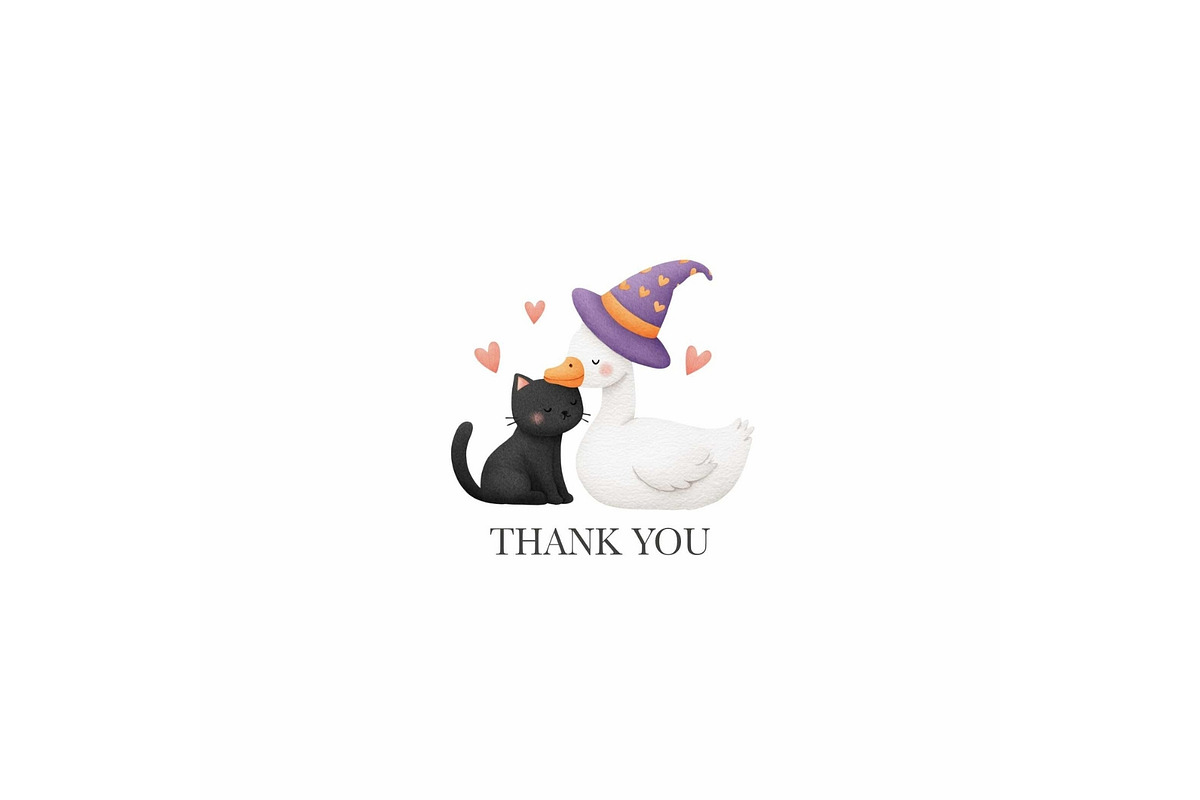 Witchy Goose Halloween Clipart Set, an Illustration by CharmClipart (Photo 9 of 9)