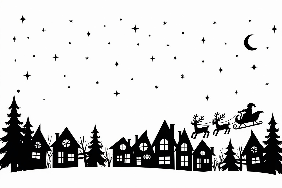 Christmas Sky Vector Collection, an Illustration by jahid234 (Photo 17 of 20)