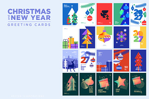 Merry Christmas and Happy New Year, a Seasonal Illustration by PureSolution