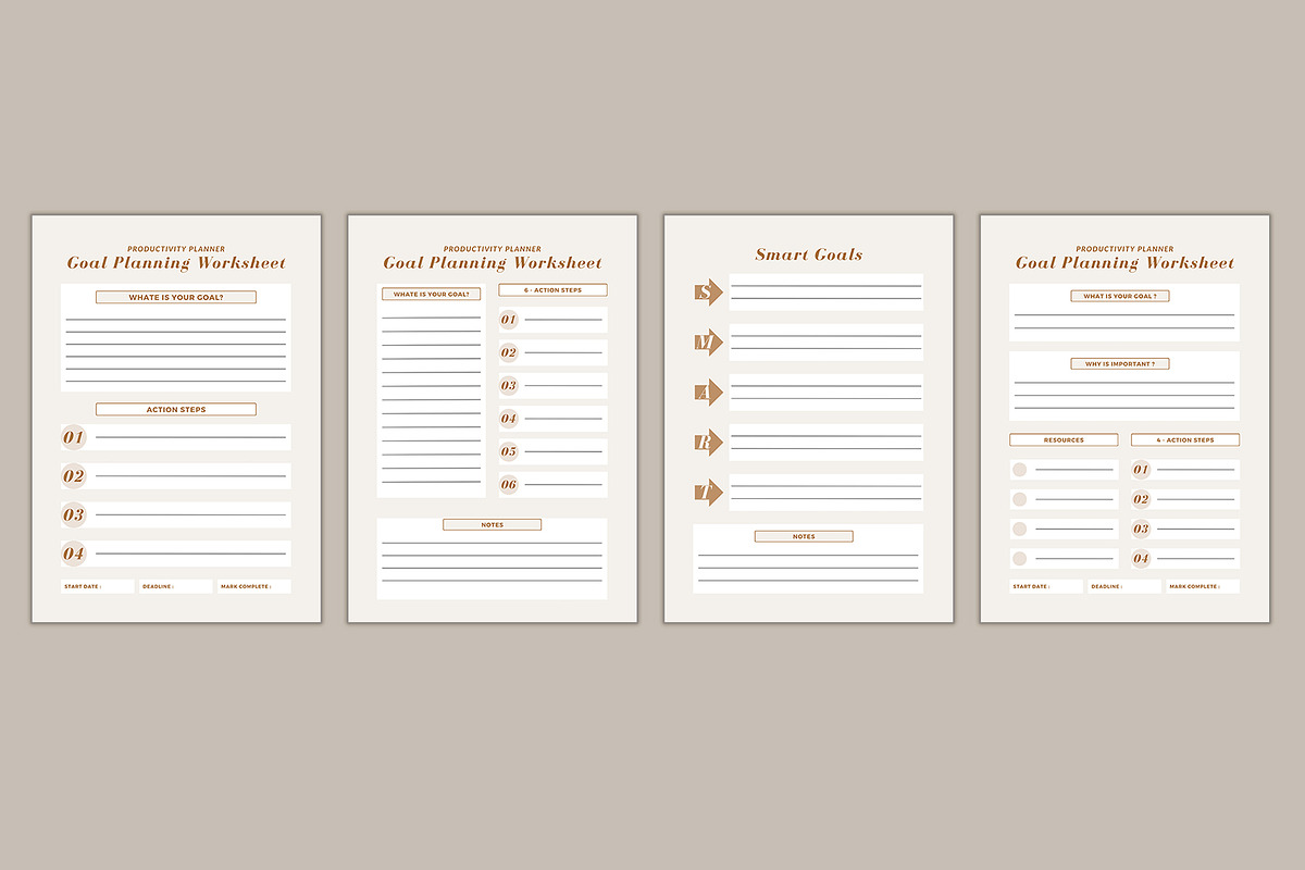 Goal Planning Worksheet, a Print Template by DesignByStore (Photo 3 of 3)