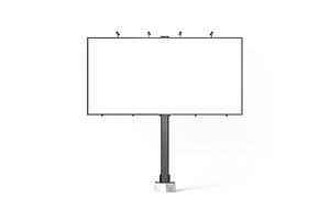 Rectangular Sign Billboard 3D Model