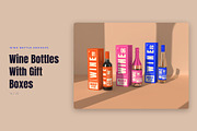 Wine Bottle Mockup Pack, a Cups & Container Mockup by Motion-Box (Thumbnail 17 of 24)