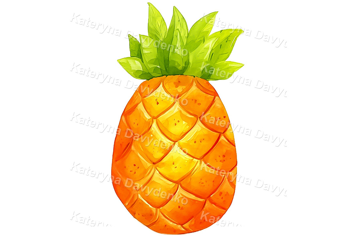 Watercolor Fruit PNG Clipart Set, a Food Illustration by Bubert Art (Photo 5 of 5)