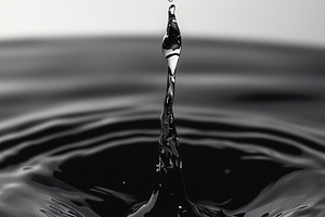 Dramatic black liquid droplet splash, a Background Photo by MistyDay
