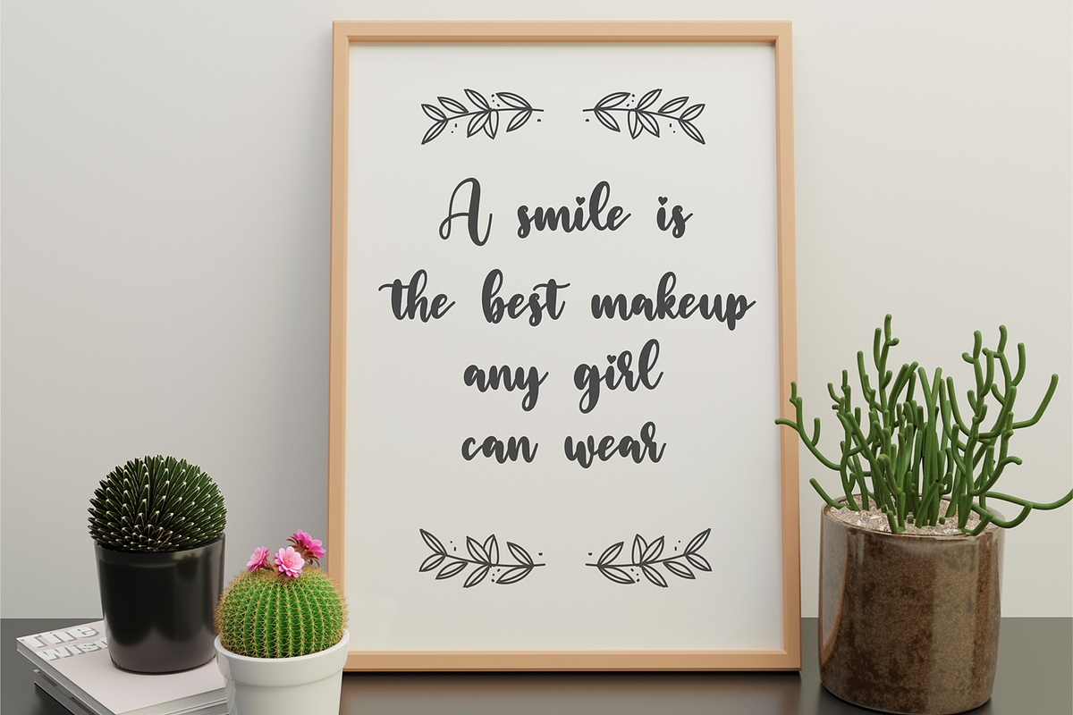 Smile Hana | Calligraphy Font, a Script Font by BearyType Studio (Photo 8 of 9)