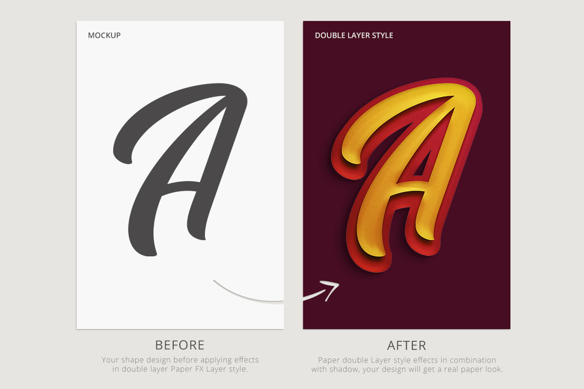 Double Paper Cut Effect & Lettering, a Graphic by TVartworks (Photo 6 of 13)