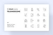Telemedicine | 32 Icons Set, an Outline Icon by Marina Silence (Thumbnail 4 of 17)
