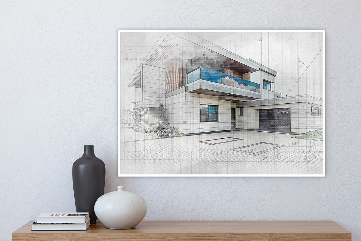 House Concept Sketch Art Effect, an Action Add-On by MRI STUDIO (Photo 8 of 29)