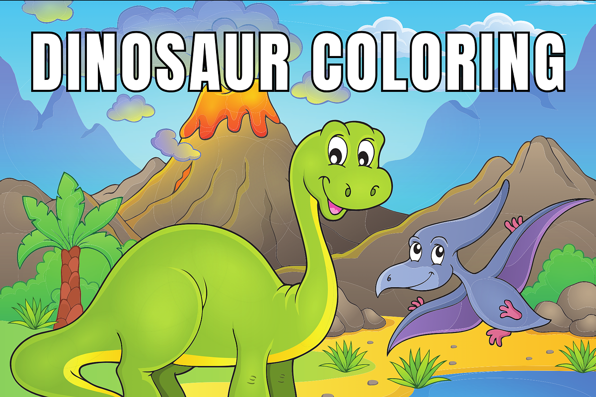 250+ Dinosaur Coloring Pages, an Education Illustration by ThePhoton (Photo 1 of 9)