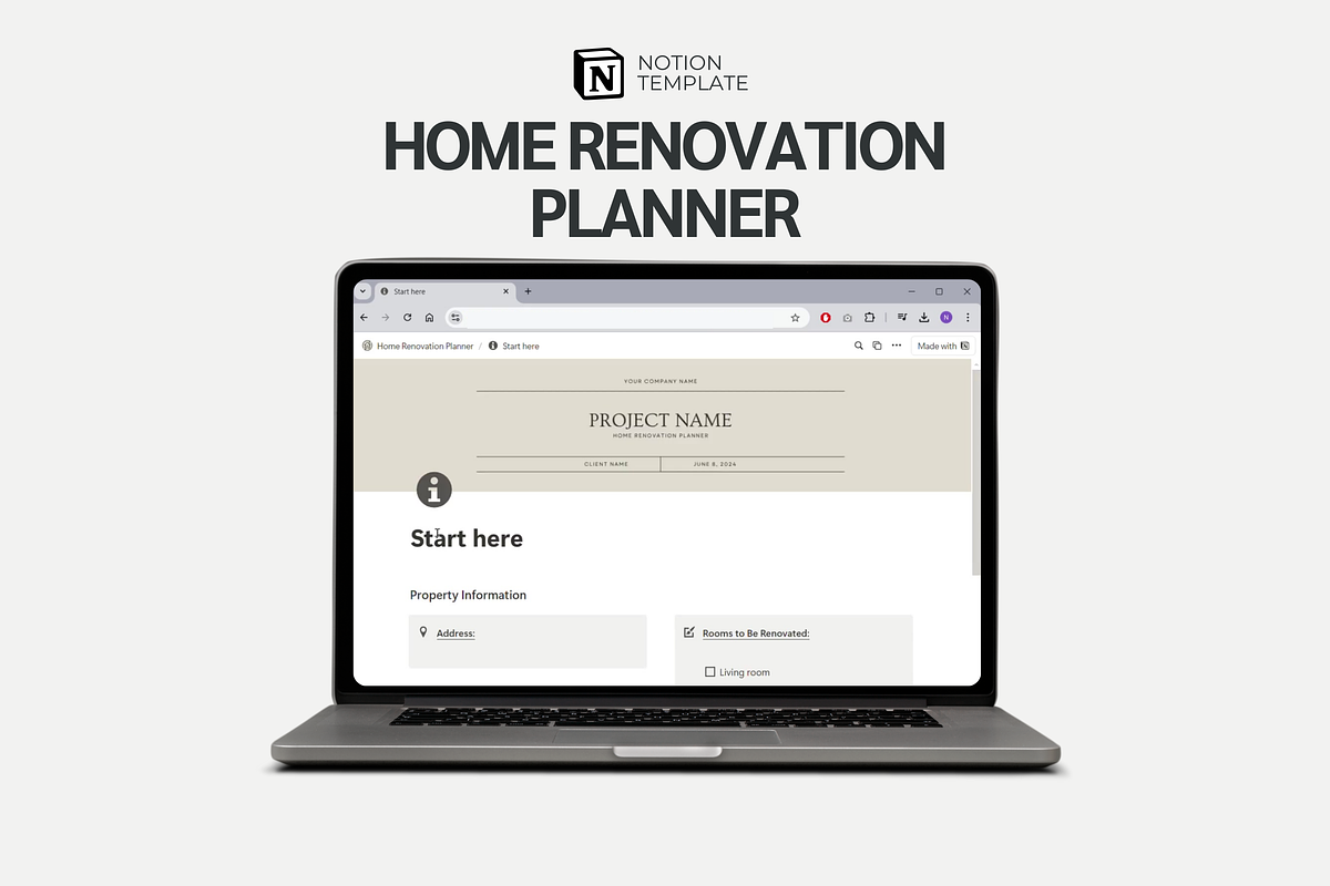 Home Renovation Notion Planner, a Presentation Template by yesitisprintable (Photo 9 of 9)