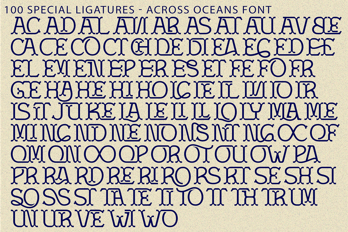 ACROSS OCEANS - DISPLAY SERIF FONT, a Serif Font by 177Studio (Photo 8 of 8)
