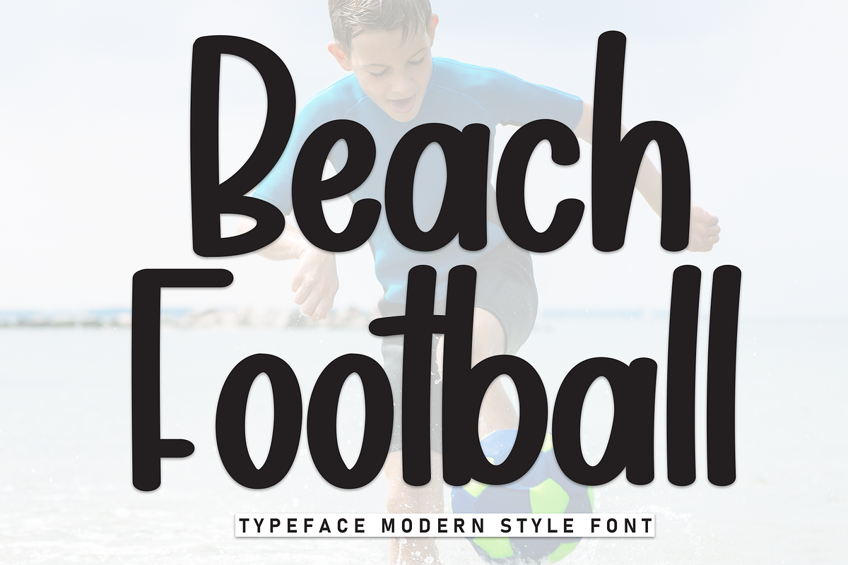 Beach Football | Script Font, a Handwritten Font by Scratchones (Photo 1 of 8)