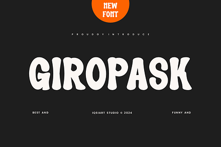Giropask - Funny Font, a Sans Serif Font by Iqsiart Studio