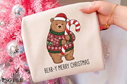 Beary Merry Christmas Bear PNG, a Seasonal Illustration by CrexoraLab (Thumbnail 1 of 4)