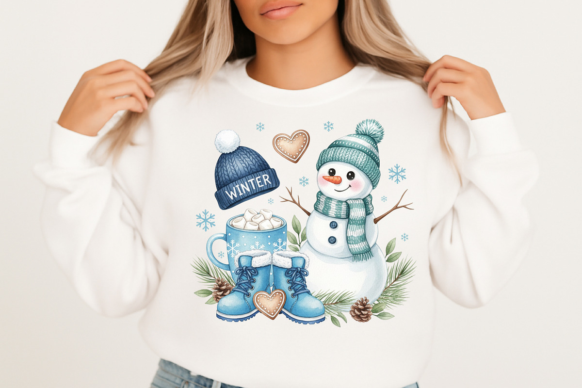Funny Cute Snowman Png Christmas PNG, an Illustration by Libby Wishes (Photo 5 of 7)