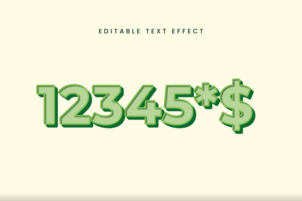 Green Engraved 3D Text Effect preview 2