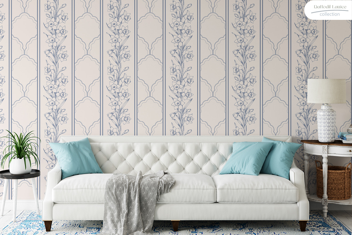 Daffodil Lattice - Seamless Patterns, a Pattern Graphic by InaCorart (Photo 6 of 9)