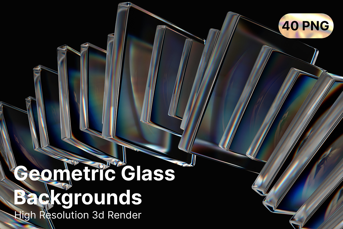 3D Geometric Glass Background Shapes, a Graphic by LarysaZabrotskaya (Photo 1 of 11)