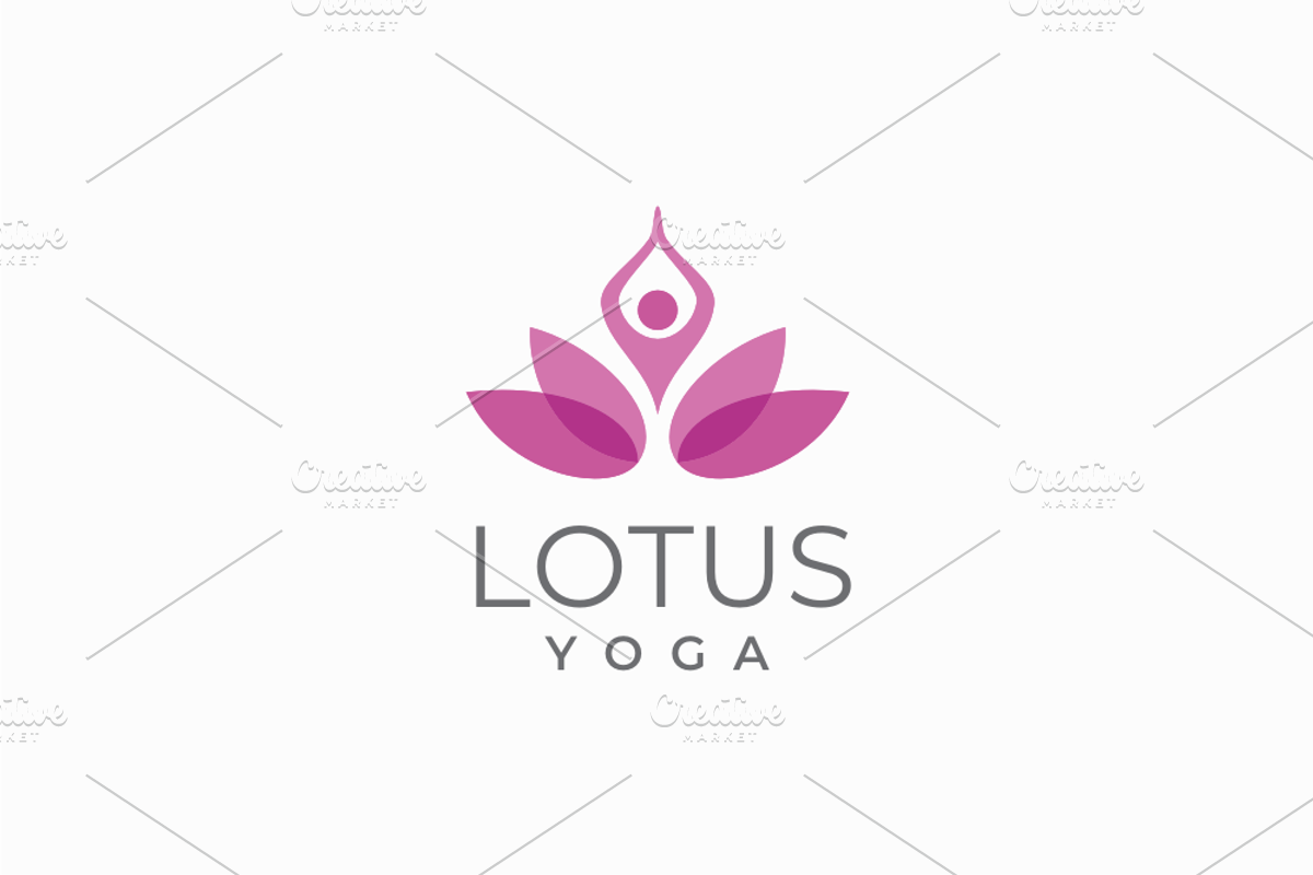 Lotus Yoga logo design template, a Branding & Logo Template by yopie (Photo 1 of 3)