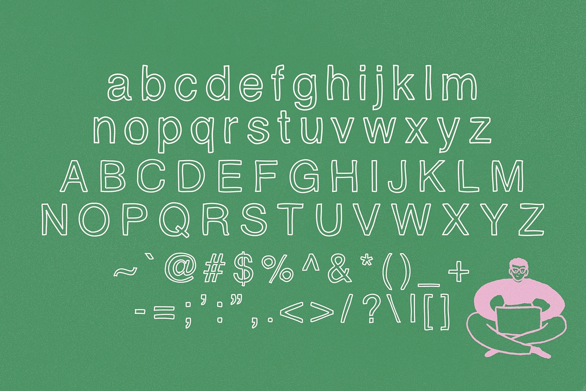 Happy Hallow - Outline Display Type, a Handwritten Font by HipFonts (Photo 3 of 9)