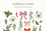 Winter Garden vector flowers frames, an Object Graphic by Yuliya Derbisheva (Thumbnail 9 of 11)