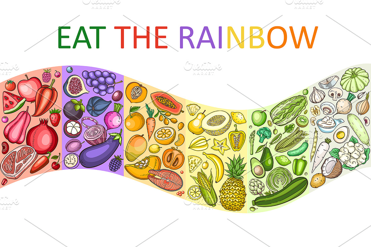 Color diet infographics and patterns, a Food Illustration by Artspace (Photo 6 of 6)