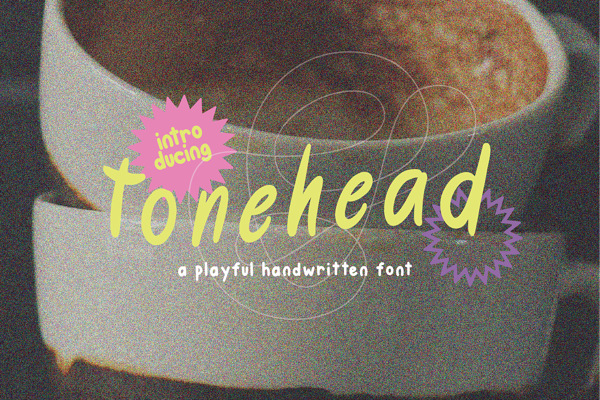 Tonehead - Playful Handwritten Font, a Handwritten Font by Berdansabersama (Photo 1 of 8)