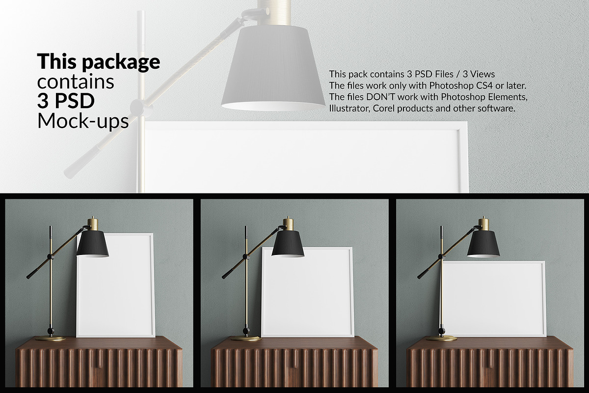 3 Shapes of Frame Mockups, a Product Mockup by mock-ups