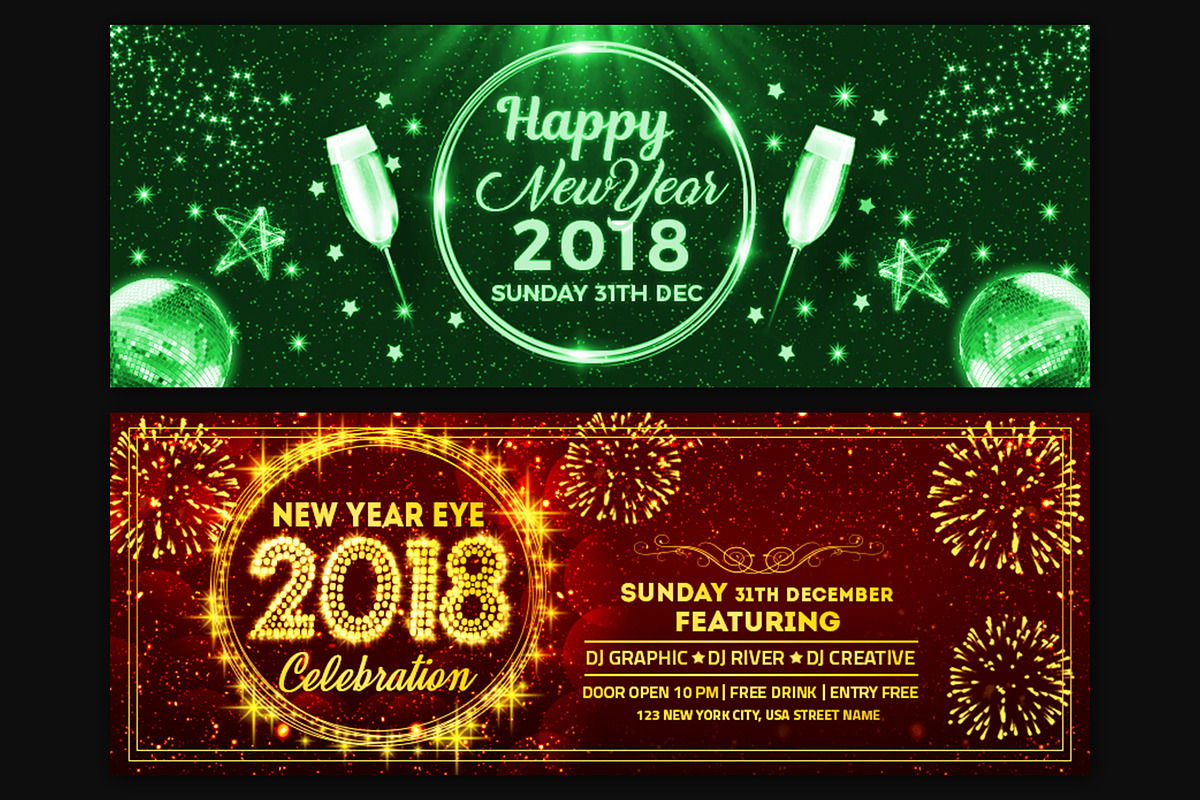 New Year Facebook Cover, a Social Media Template by Creative  designer (Photo 7 of 7)