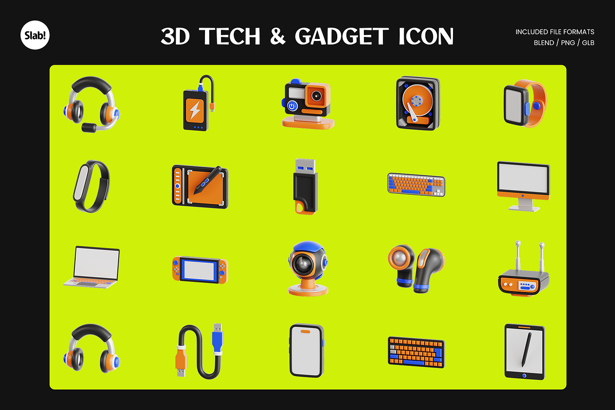 3D Tech & Gadget Icon, an Object 3D Model by SLAB! Design (Photo 2 of 4)